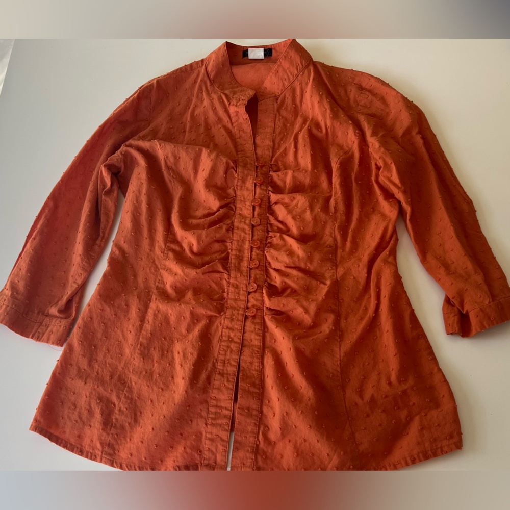 Orange Cotton Blouse